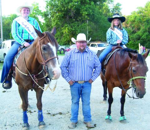 Madisen Rand (left) was crowned 2023 Rodeo Queen at the ACRA/IPRA rodeo held over the weekend. Annaleigh Stark (right) was crowned 2023 Princess. Jason Wells, President of the Columbus Saddle Club Association coordinated the event.