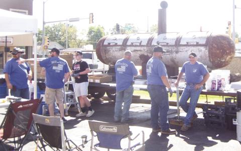 Members of local law enforcement and their reserve officers and families helped with the annual Back the Badge barbecue Saturday, October 4 in Baxter Springs.