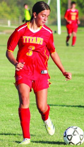 Lady Titan Junior, Brylie Johnson, scored three goals for Columbus in their 7-1, Senior Night win over Fort Scott on their home pitch, October 10.
