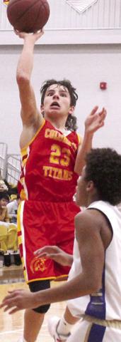 Drake Laurance led the Columbus Titan Eighth Grade Team with 13 point in their 37-42 loss at Riverton, Monday. Columbus will host Riverton at the Central School Gym, Monday, for a rematch,