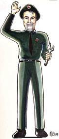 Giant Texaco man comes to Galena