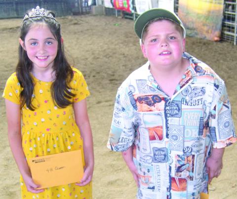 Fari royalty will be crowned Wednesday during Fair Week. Last year’s Queen and King were Addison Coke and Titus Woods, members of the Prairie Ramblers 4-H Club.