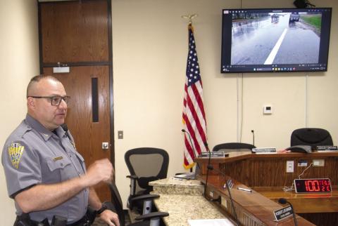 Sheriff Brian Henderson talked briefly about the cause of the accidents at the US 400 and US 26 new highways. He said that a concentrated effort of enforcement has prevented accidents.