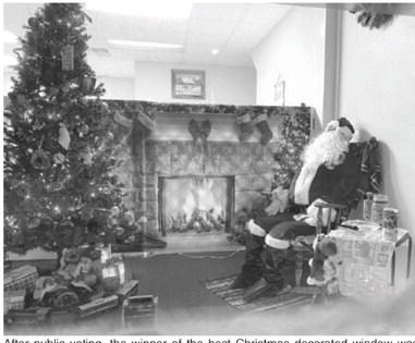 After public voting, the winner of the best Christmas decorated window was Columbus Health and Wellness located on Pine Street. The Chamber retail committee would like to thank those who entered and to those who cast votes for their favorite display. Courtesy photo.