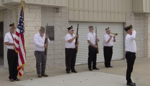 Monday morning members of the Columbus American Legion Post 3 met to honor the veterans who are buried in the Park and Columbus Cemetery as is their tradition on Memorial Day. They also were busy Friday afternoon installing the Avenue of Flags at the local cemeteries.