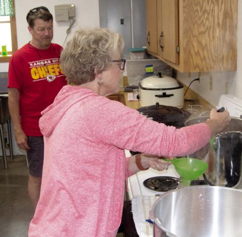 Bryan and Tricia Wycoff attended the canning program at the Cherokee County 4-H Building in Columbus on Saturday. The program was conducted by County Extension Agent Kylie Ludwig. Several people had an interest in learning to preserve food using the canning process