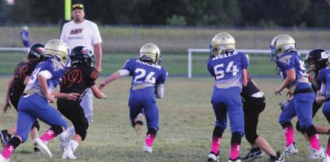 Riverton third, fourth grade football defeats Afton, Fairland