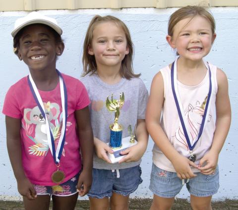 Pulling the full 30 feet, Anna Son placed first in the five-year-old division at the annual Pedal Tractor Pull July 25. Lillian Hale placed second with a pull of 25 feet 6 inches. Kyra Lacen placed third with four feet 11 ½ inches.