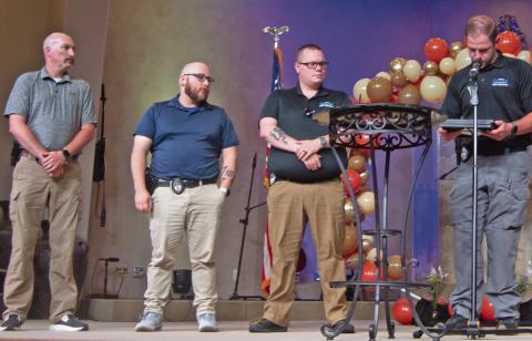 Columbus Police officers received awards during the Cherokee County Law Enforcement Annual Awards banquet