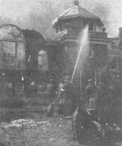 Church is burned, only walls left