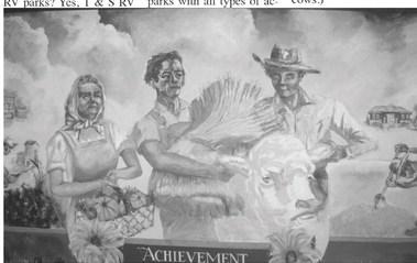 Portion of one of the two murals in the Columbus Community Building.