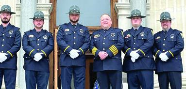 Members of the Cherokee County Sheriff’s Honor Guard at the Capital Building in Topeka on Friday, May 19. Those attending included Deputy Logan Grant, Deputy Logan Cloyd, Detective Jornell Fondren, Sheriff David Groves, Chief Deputy Nate Jones and Sergeant Noble Dobkins. Courtesy photo.