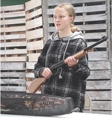 Allison Brown gave a project talk on BB guns and their proper use at the Glittering Stones March meeting. Courtesy photo.
