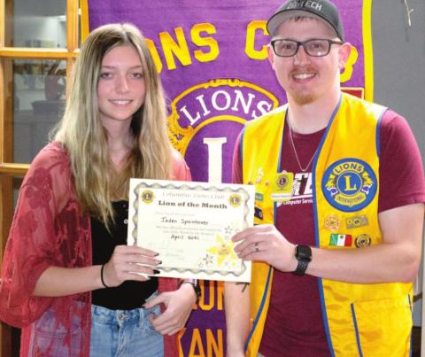 Spainhower honored by Lions Club