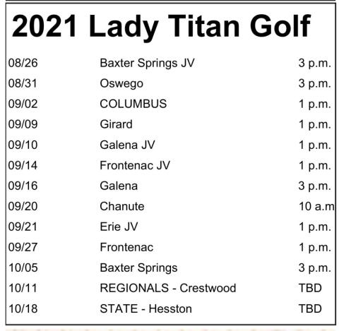 Lady Titan Golf second in JV tourney