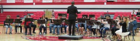 Instrumental musicians at Baxter Springs