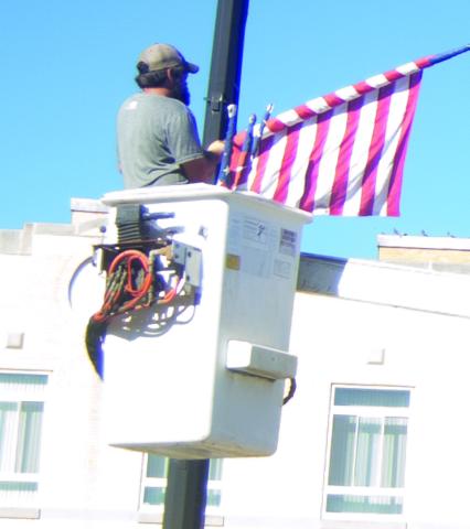Crews with the City of Columbus made sure all of the flags were on display for Veterans Day.