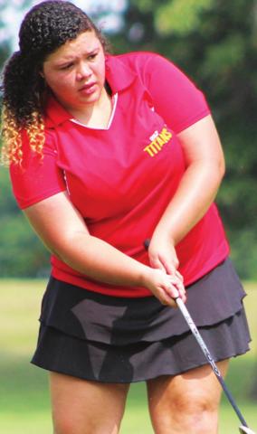Lady Titan Senior, Destiny Lima, and freshman, Mallory Thompson, secured a place in the Kansas Class 3-2-1A State Championship Golf Tournament by placing in the Class 3-2-1A Regional at Crestwood Country Club in Pittsburg, Monday. The state tournament is in Hesston, Monday and Tuesday.