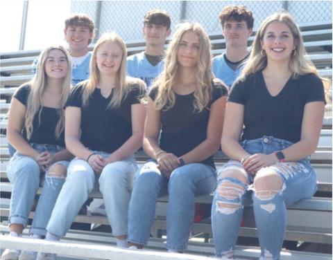 Southeast High School will have their Football Homecoming Friday, September 29. Royalty candidates include front row left to senior Kinzey Cassidy, junior, Charlee Gideon, sophomore, Kilynn Banke and freshmen Quincey Coots. Back row left to right seniors Blayke Logan, Jayce Stewart, and Dalton Davis. Not Pictured Matthew Slayton. Southeast will play Pleasanton. Game starts at 7 p.m. Courtesy photo.