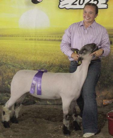 Intermediate ages 10-13 Grand Champion Showmanship went to Kynlee Sommer Spring Valley Sparklers. She also had Grand Champion Breeding Ewe. Photo by Jadeyn Ivey.