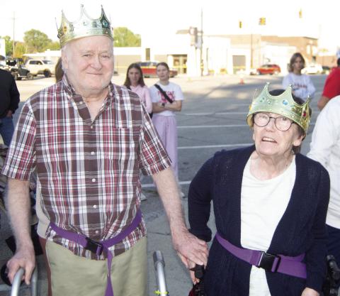 The two residents of Medicalodges of Columbus annually selected as Mr. and Mrs. Columbus were crowned during the Columbus Days program Friday evening. Ivan Queen, an employee of Peabody for Tec Tank and a member of the armed services proudly served his country for eight years. Donna “Dee” Buffalo was a member of the military for three years and was a resident of Joplin, Missouri for many years. The two were crowned Friday night of Columbus Days.