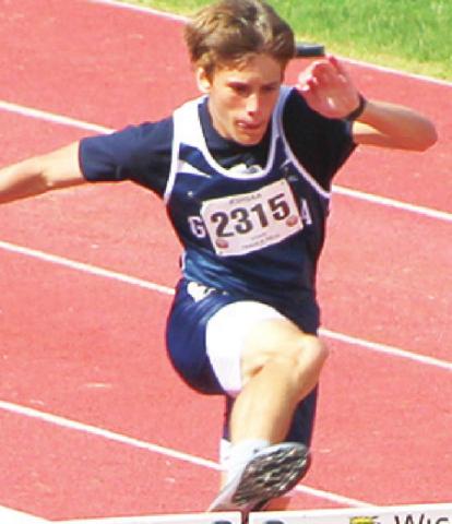 Matthew Hardee, Galena junior, ran the 110M and 300M Hurdles at the Class 3A State Track and Field in Wichita, Friday. Photo by Dee Riley.