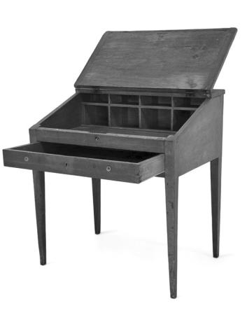 The schoolmaster’s desks made for one-room schoolhouses may not be used in today’s classrooms, but they still have plenty of lessons to teach collectors. Photo Credit: Keystone Auction LLC (c) 2026 by Cowles Syndicate Inc.