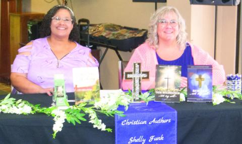 Having never been in Baxter Springs did not deter Shelly Funk and Stephanie Fleming from including the community in their recent Christian fiction novel. The ladies were at the Baxter Springs Museum and at Punkin’s Place on a book signing tour.