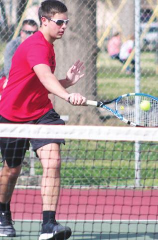 Preston Mullere was one half of the Titan Number One Doubles Team that took second at the Pittsburg Round Robin Tournament, Thursday.