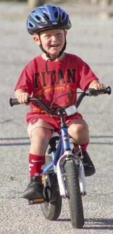 Beckham Eaton finished the Back to School 5K with a smile on his face. The event raised $807 for the Park School Parent Teacher Organization.