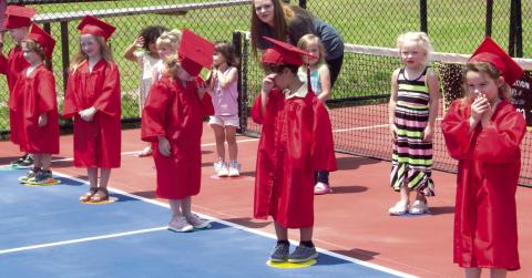 Six youngsters will start their educational career next year following their graduation from the Columbus Head Start program at the Virginia Crossland early learning center. The graduates included Abigail Moeckel, Kastin Burton, Brynn Baylor, Kaysyn Magner, Castiel Moran and Kyler Houston.