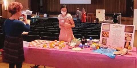 Jenna Daniel of Riverton High School presented her Sweets and Treats business at the Cherokee County Entrepreneurship fair. Her first place win qualified her to attend the State virtual competition.