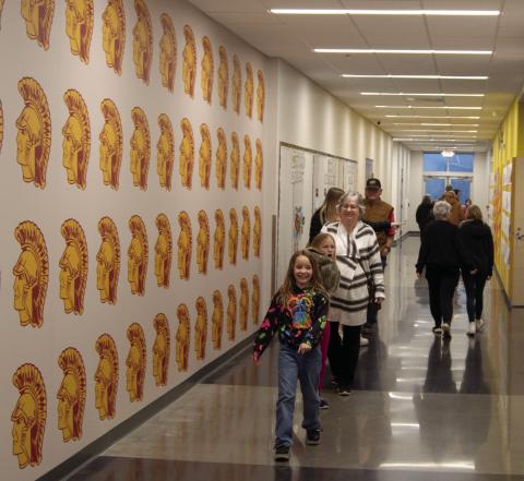 The hallways at Central School