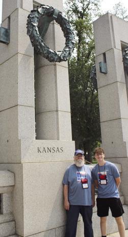 Bob Price of Columbus and his Parson’s High School Guardian Tate Phillips spent three days touring monuments and memorials in Washington D.C. as part of Honor Flight. Honor Flight is a program that recognizes veterans for their sacrifices and achievements by flying them to Washington D.C. at no cost to them. Courtesy photo.