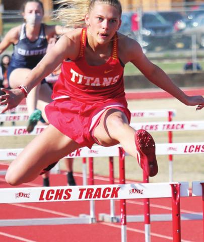 Lady Titan Senior, Kerri Jones, placed first in the 100M Hurdles at the Labette County Invitational, Thursday in Altamont. Kerri placed first in the 100M Dash and second in the 200M Dash to open the 2021 Track season.