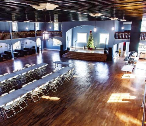 The polished dance floor shines like it did in 1934 on opening night. The Gay Parita held crowds up to 700 when it opened and featured famous bands.
