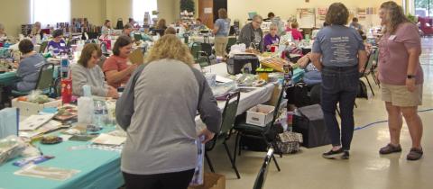 The annual St. Bridgett’s Craft and quilting day was held Saturday in the Parrish Hall. Mote than a hundred ladies enjoy he full day of quilting and crafting exchanging ideas and patterns.