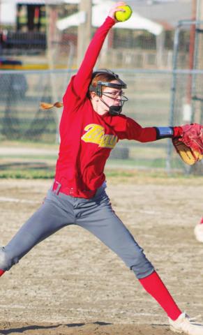 Lady Titan Junior, pitched a shutout in the second game of the season in a win over Parsons. She started on the mound for Columbus in Altamont, Monday, in the 8-6 win over the Lady Girzzlies.
