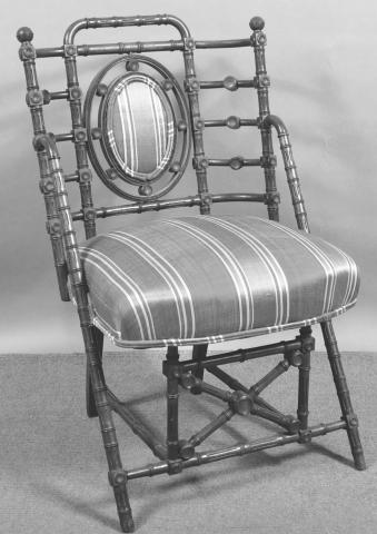 Cabinetmaker George Hunzinger patented this chair in 1869. It was just one of the many patents he filed during his furniture-making career.