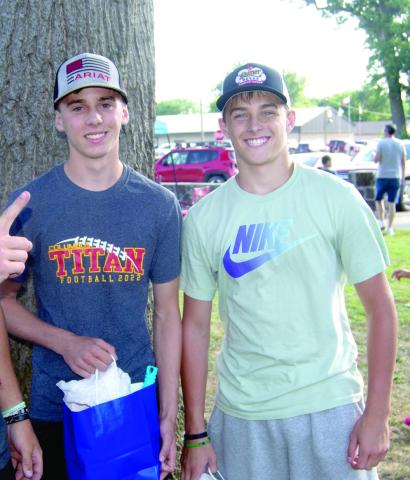 Over 12 year old boys sack race winners at Saturday’s Freedom Fest were Levi Simpson in first place, Corbyn Newberry took second.