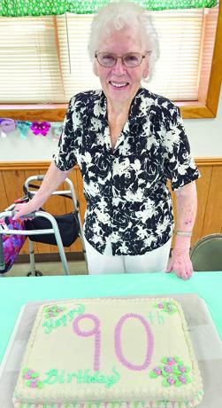 Wanda Tillman was honored with a come and go celebration for her 90th birthday. Friends and family attended the event at the 4-H Building June 24. Photo courtesy Debra Messer.