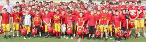 Titans take the field for clinic