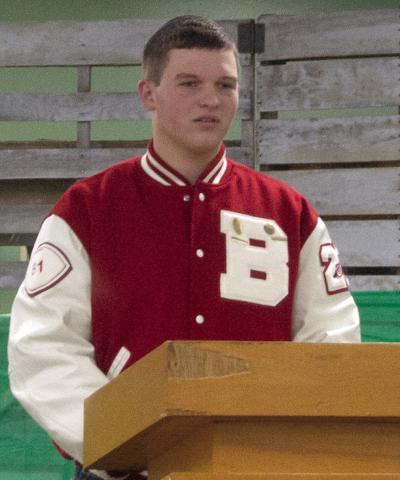 Glittering Stones 4-H Club member Brooks Walker read a passage by an unknown author giving the feelings of an athlete known as “Leave it on the Field.” He received a blue ribbon and will present the reading at the district competition.
