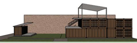 Artist’s rendering of what Ruby’s Music and Theatrical Stage will look after completion.
