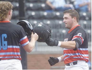 Former Titan Baseball stand out, Landin Midgett, hit two doubles and scored a run in the Joplin, Mo. Jailbirds win over the Carroll, Mo. Merchants, Tuesday, 8-7, in the M.I.N.K. (Missouri, Iowa, Nebraska, Kansas) Collegiate League playoff game in Carroll. The team will be in action tonight in Joplin, Mo. for game two of the three-game championship series. First pitch is set for 7 p.m. Courtesy photo.