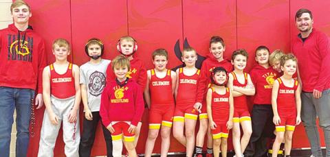 Mini Wrestlers spend holiday on mat