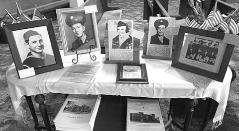 The First Christian Church in Columbus honors their veterans who served their country with a memorial table each Memorial Day and Veterans Day.