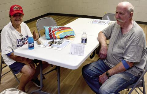 Joan Buergin and Ralph Reed were among those donating blood at the recent Community Blood Bank of the Ozarks blood drive.