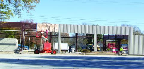 Construction is going well on the new Baxter Springs Fire Department building. Located on Military Avenue the million dollar structure is expected to be completed by mid-year, weather permitting.