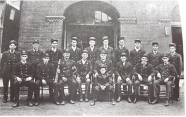 The Weir City Fire Department won a pennant in a fire fighters competition in 1904.